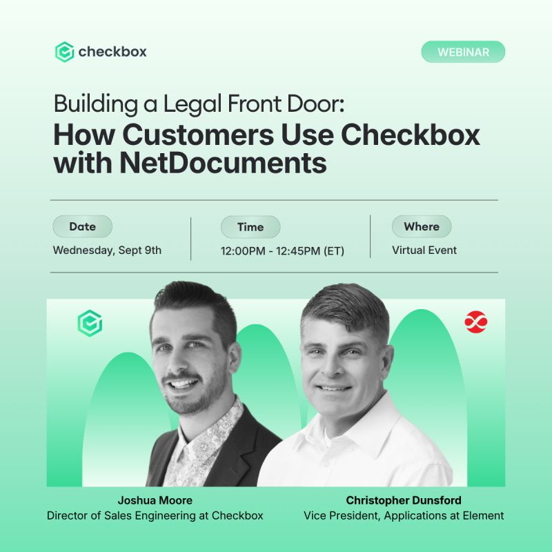 Building a Legal Front Door: How Element Customers Use Checkbox with NetDocuments